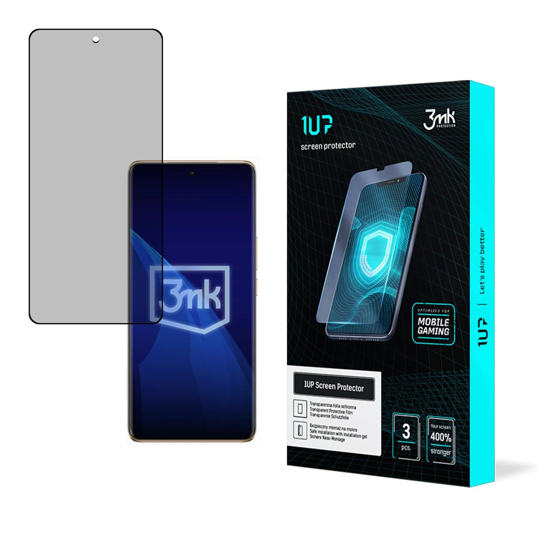 Screen protector for Vivo T3 Pro 5G - 3mk 1UP screen protector (3 pieces)
