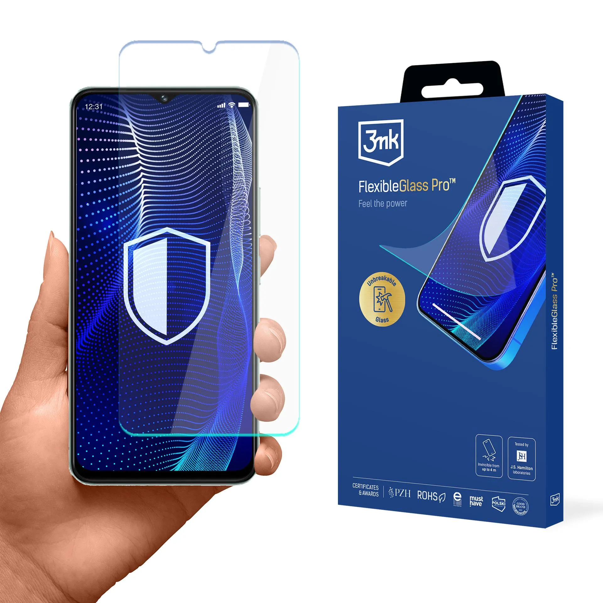 Shatterproof glass for Vivo Y18i - 3mk FlexibleGlass Pro