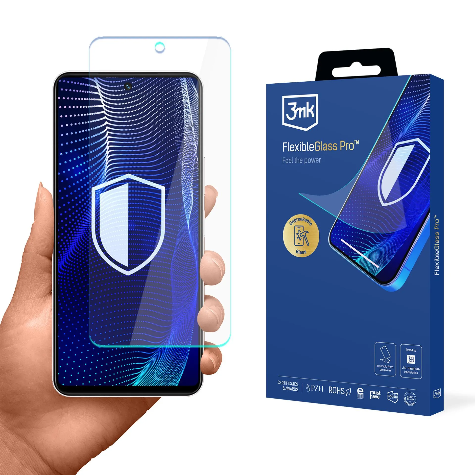 Shatterproof glass for Vivo Y19s - 3mk FlexibleGlass Pro