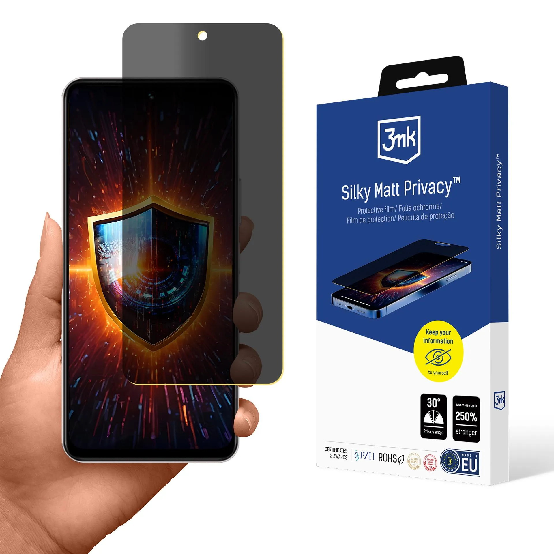Privacy film for Vivo Y19s - 3mk Silky Matt Privacy
