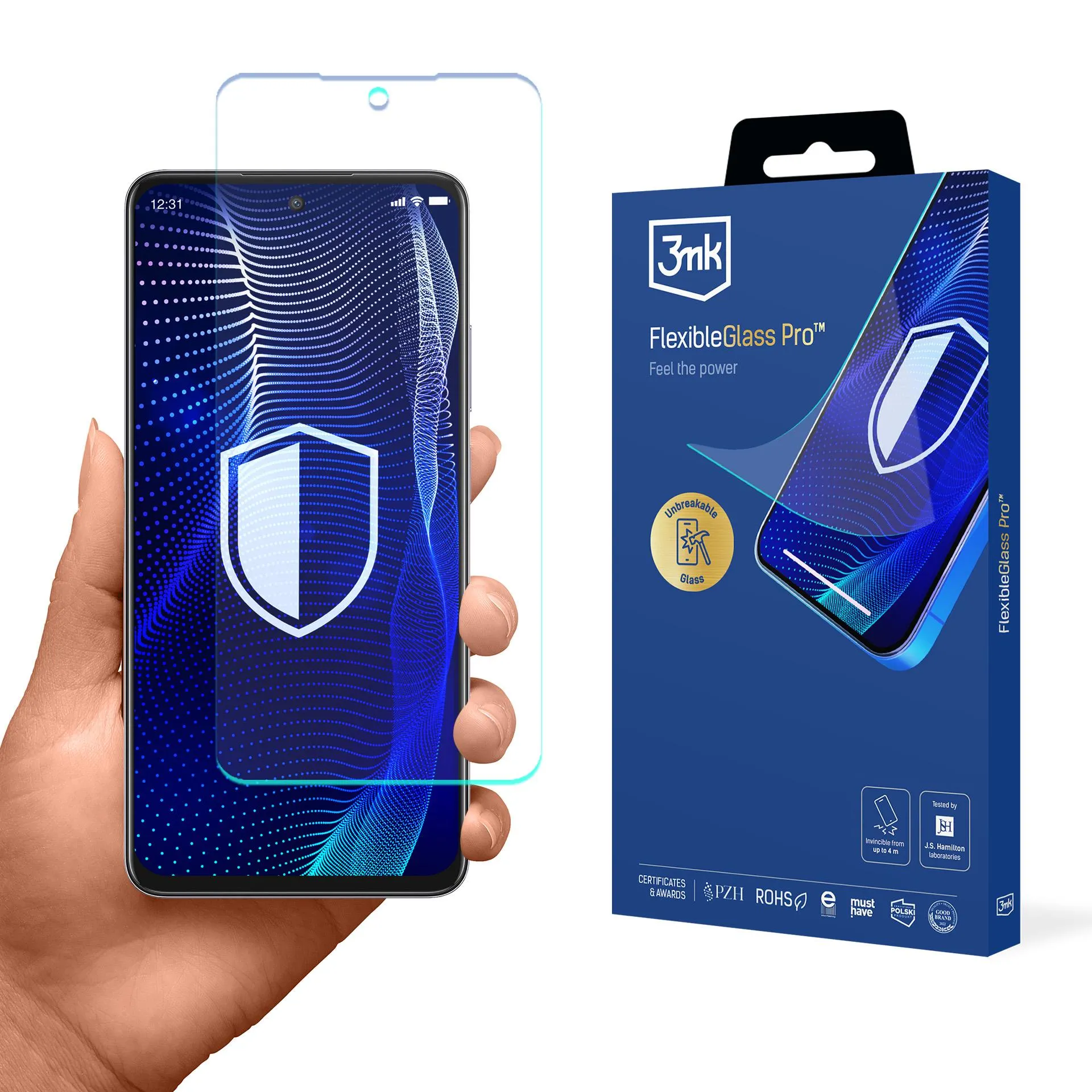 Shatterproof glass for Vivo Y36c - 3mk FlexibleGlass Pro