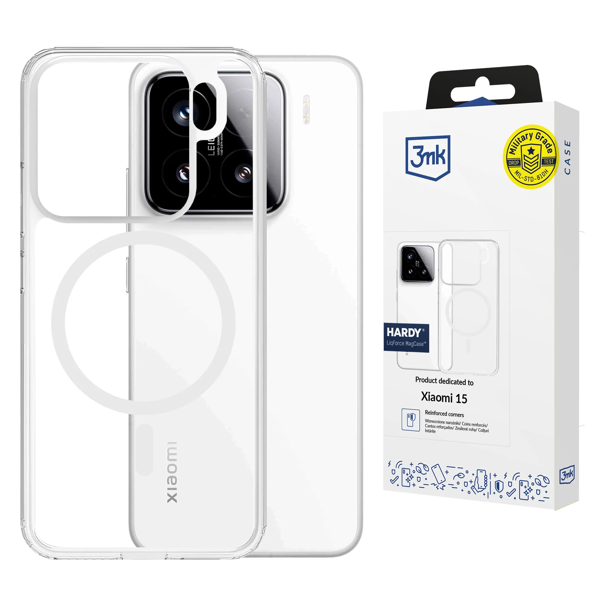 Armoured case for Xiaomi 15 - 3mk HARDY® LiqForce MagCase™