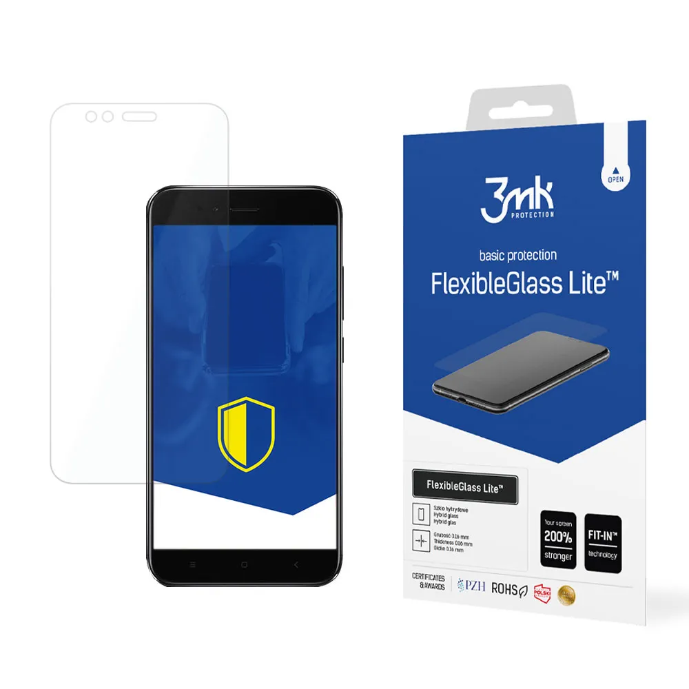 Unbreakable hybrid glass for Xiaomi Mi A1 Global - 3mk FlexibleGlass Lite