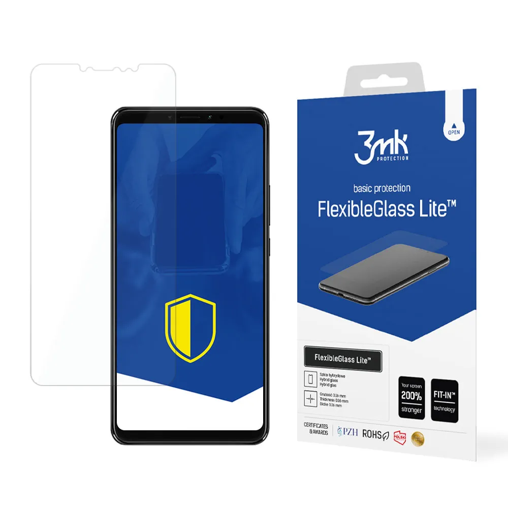 Unbreakable hybrid glass for Xiaomi Mi Max 3 China - 3mk FlexibleGlass Lite