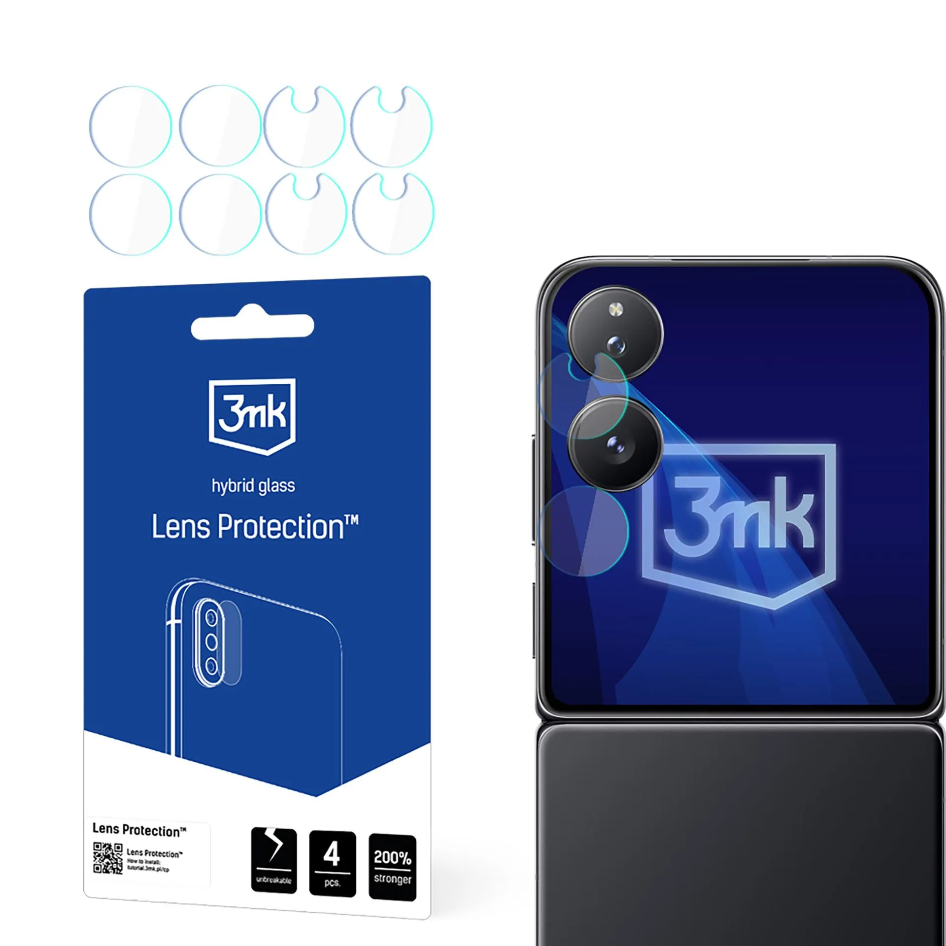 Lens glass for Xiaomi Mix Flip (front) - 3mk Lens Protection