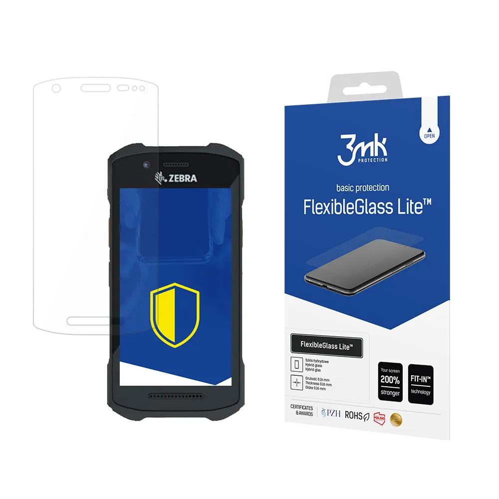 Unbreakable hybrid glass for Zebra TC21/TC26 - 3mk FlexibleGlass Lite