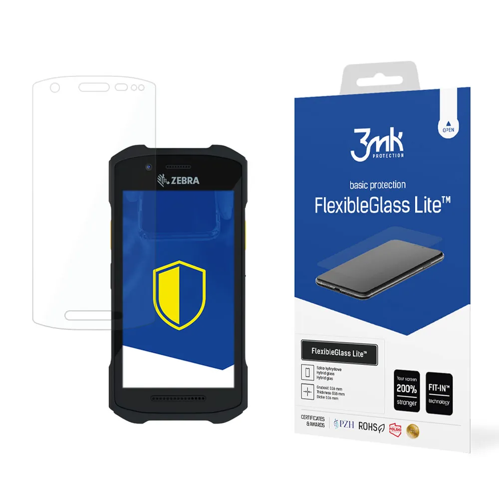 Unbreakable hybrid glass for Zebra TC26BK - 3mk FlexibleGlass Lite