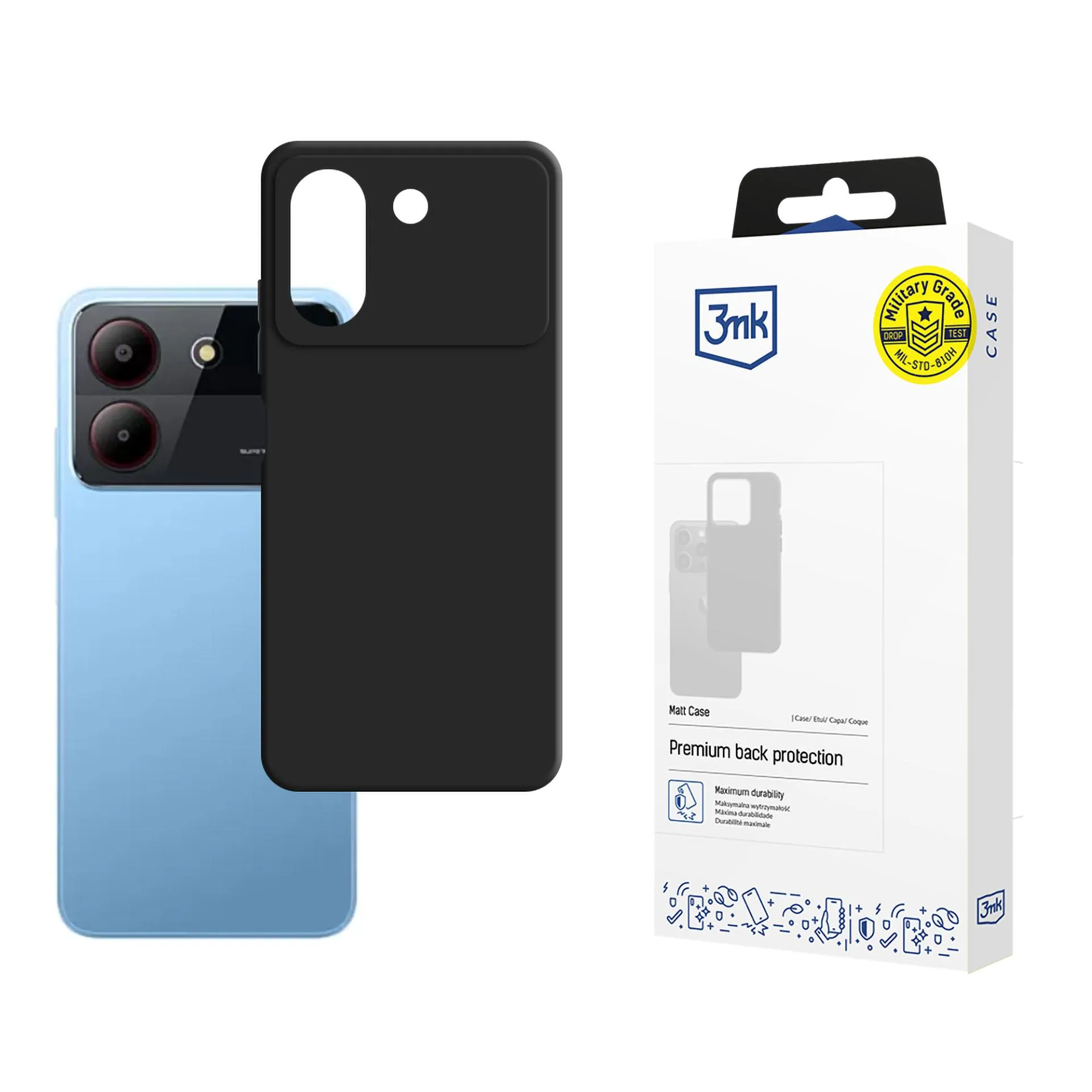 Case for ZTE Blade A54 - 3mk Matt Case Black