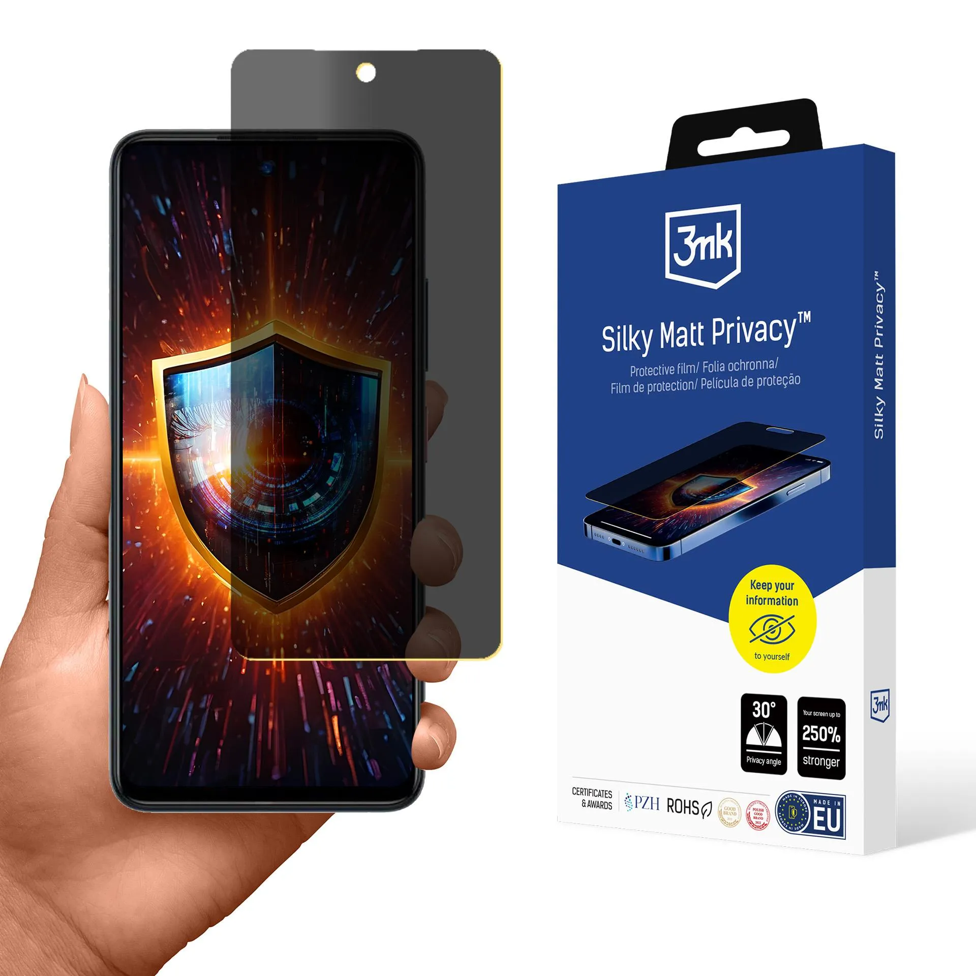 Privacy film for ZTE Blade V60 Smart - 3mk Silky Matt Privacy
