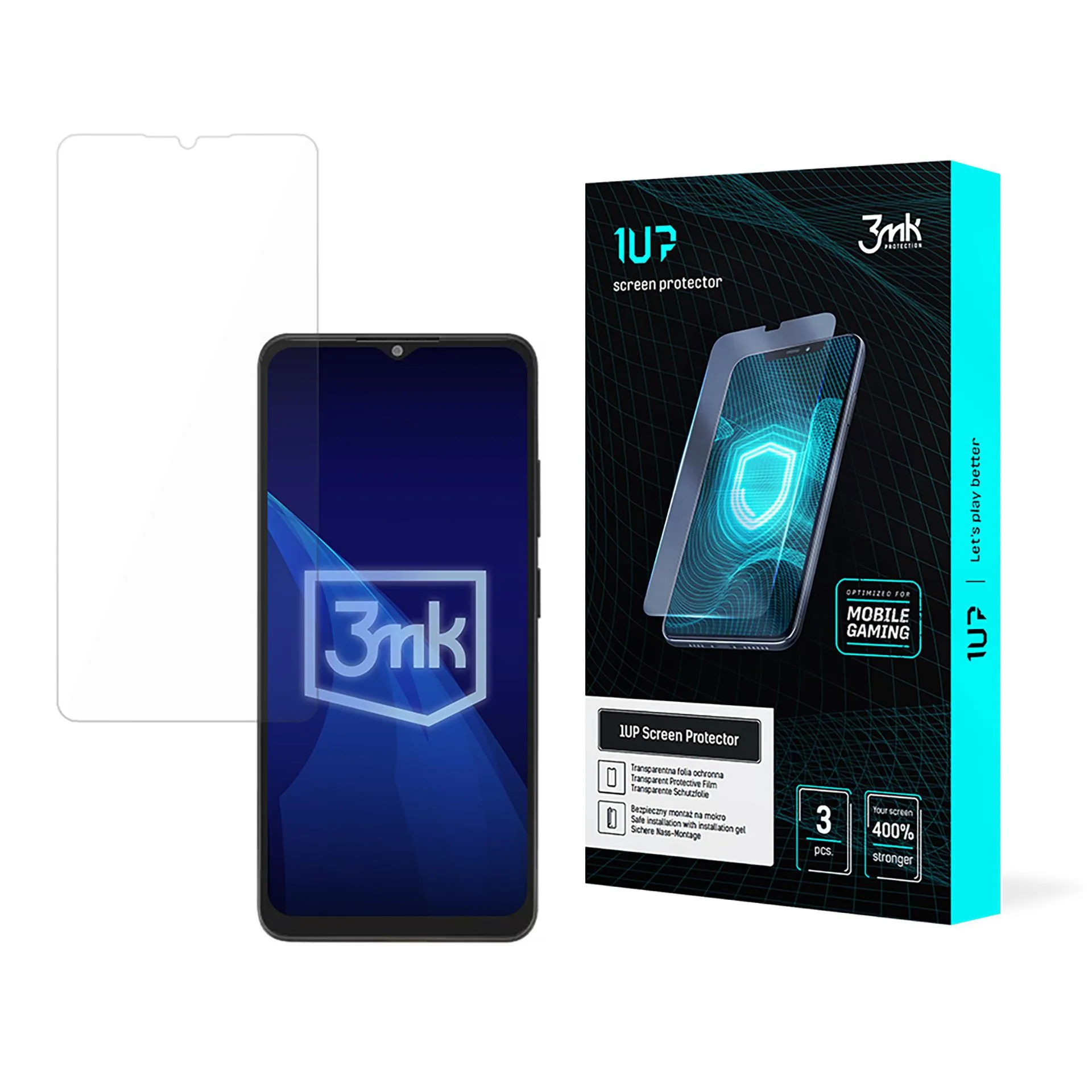 Screen protector for ZTE Optus X Pro 5G - 3mk 1UP screen protector (3 pieces)
