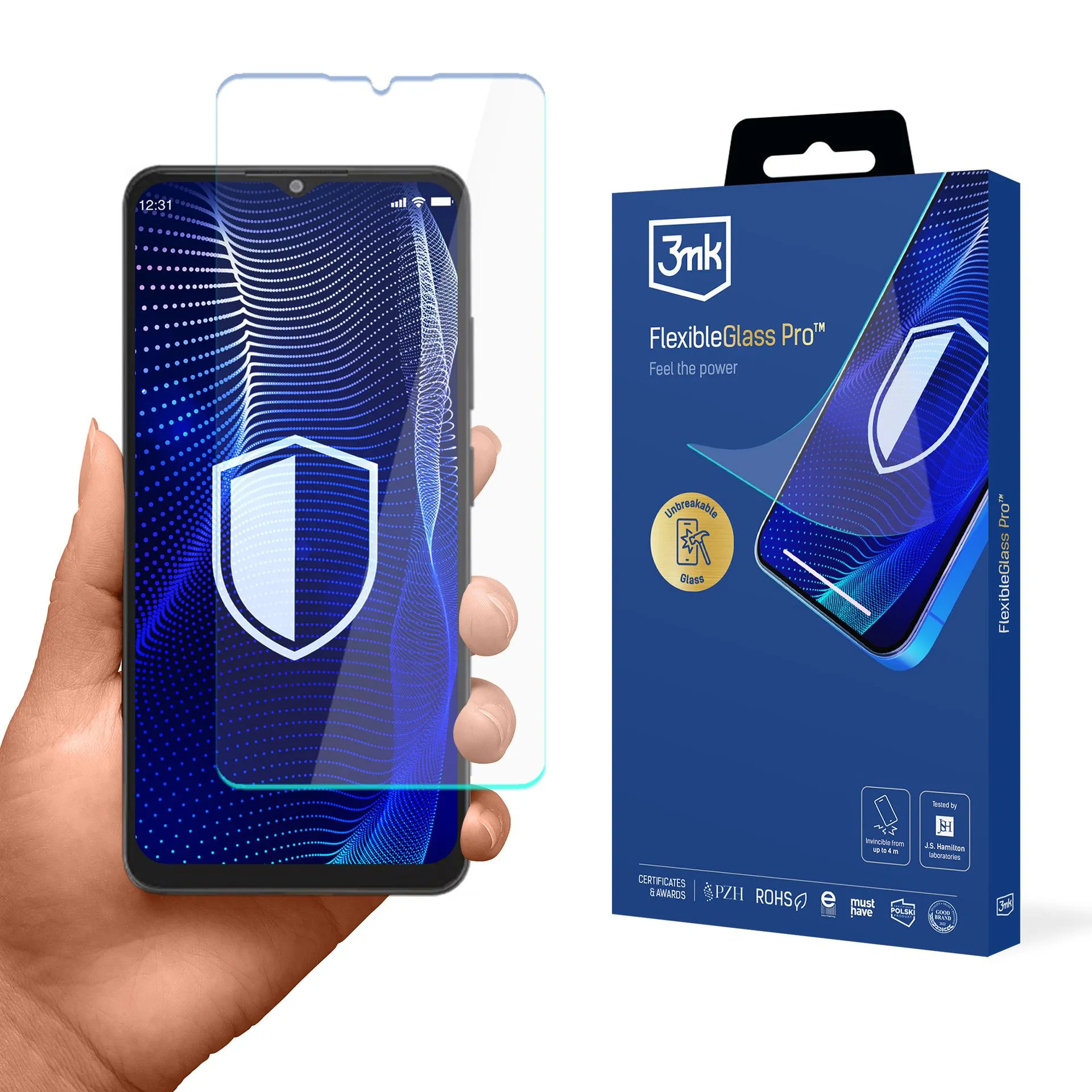 Shatterproof glass for ZTE Optus X Pro 5G - 3mk FlexibleGlass Pro