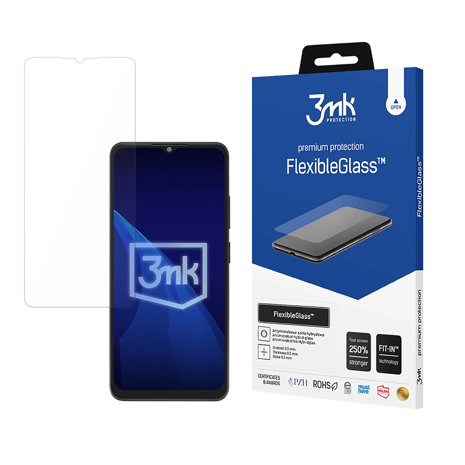 Hybrid unbreakable glass for ZTE Optus X Pro 5G - 3mk FlexibleGlass™
